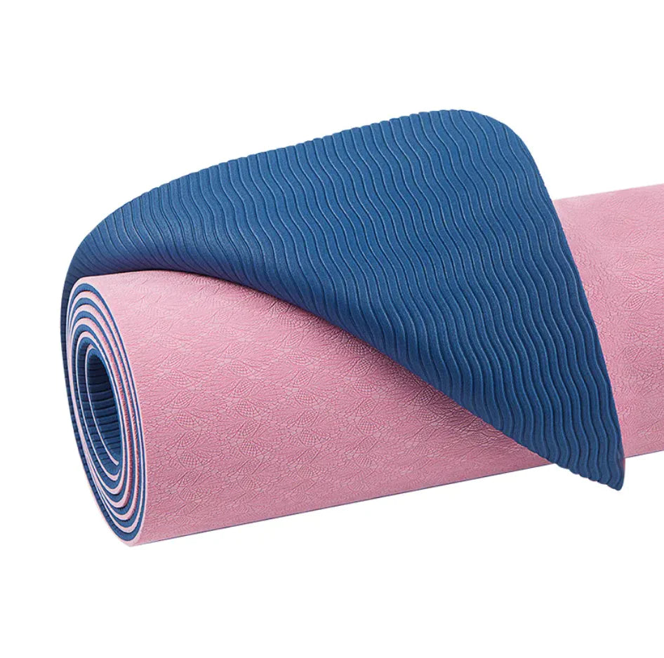 Thick Non-Slip TPE Yoga Mat - Premium Comfort for Yoga, Pilates &amp; Fitness