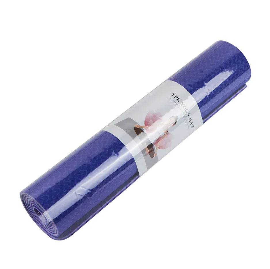 Thick Non-Slip TPE Yoga Mat - Premium Comfort for Yoga, Pilates &amp; Fitness