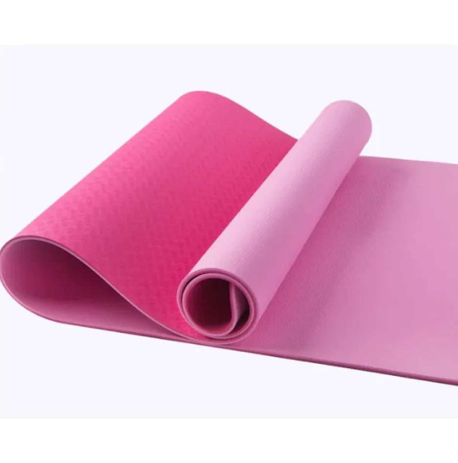 Thick Non-Slip TPE Yoga Mat - Premium Comfort for Yoga, Pilates &amp; Fitness