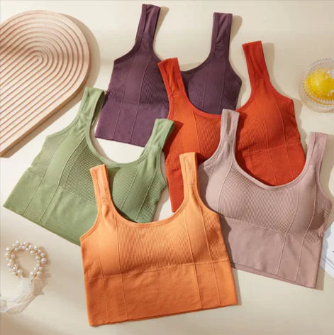 Débardeur Tube Sans Coutures à Bretelles Spaghetti - Confort & Style Féminin